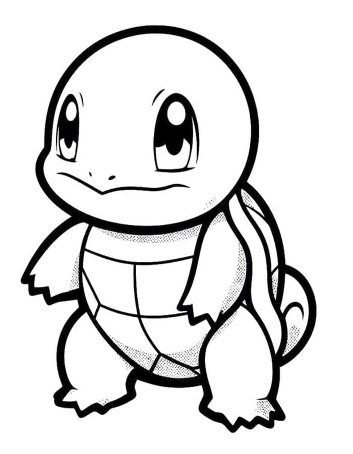 Döntetlen Squirtle ingyenesen nyomtatható könnyen