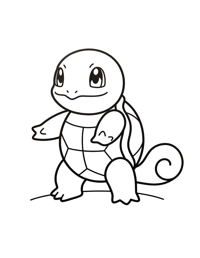 Döntetlen Squirtle nyomtatható alapvető