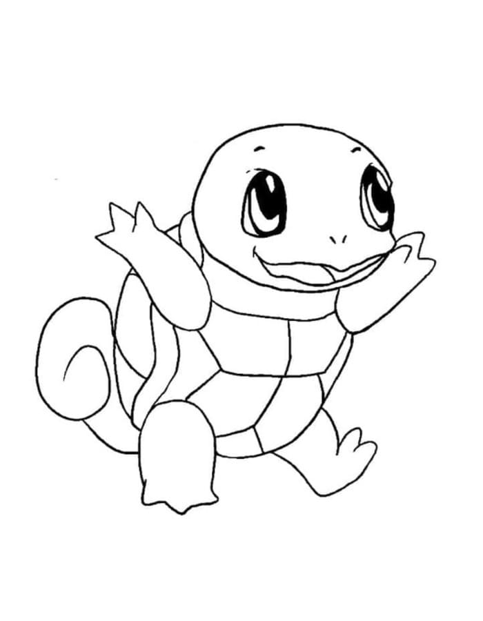 Döntetlen Squirtle nyomtatható egyszerű