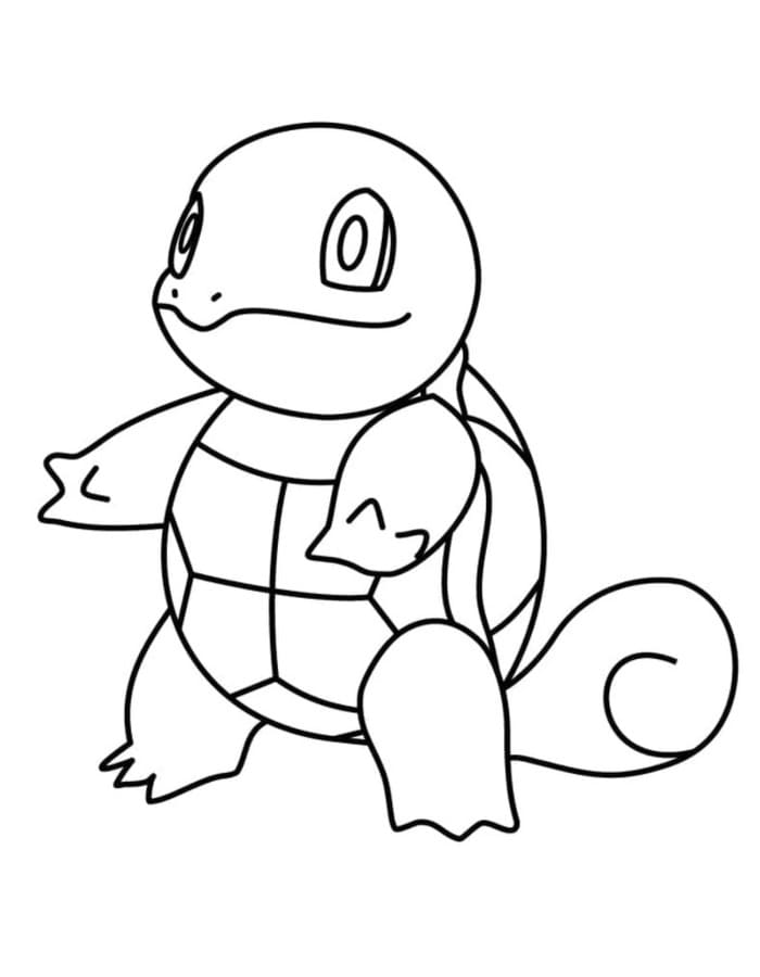 Döntetlen Squirtle nyomtatható gyerekeknek