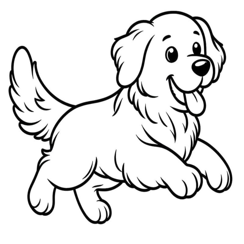 Golden Retriever ingyenesen nyomtatható egyszerű