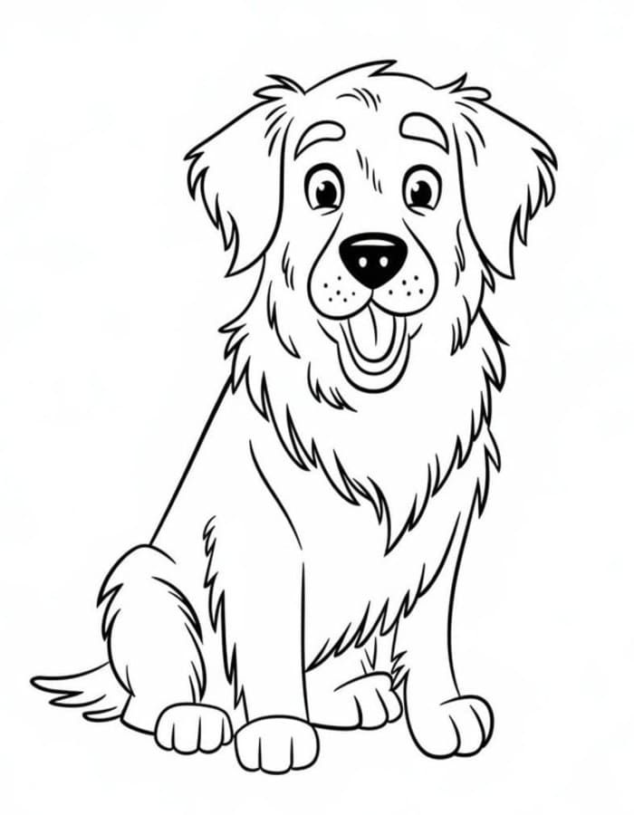 Golden Retriever nyomtatható gyerekeknek