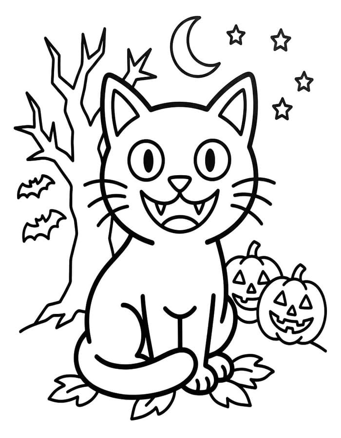 Halloween Macska ingyenesen gyerekeknek