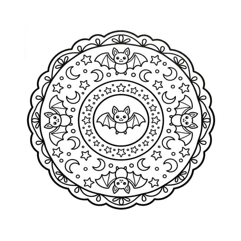 Halloween Mandala gyerekeknek