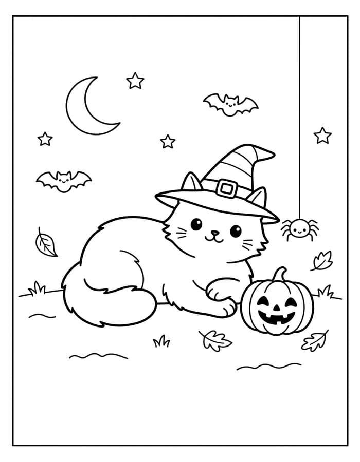 Ingyenesen Nyomtatható Halloween Macska