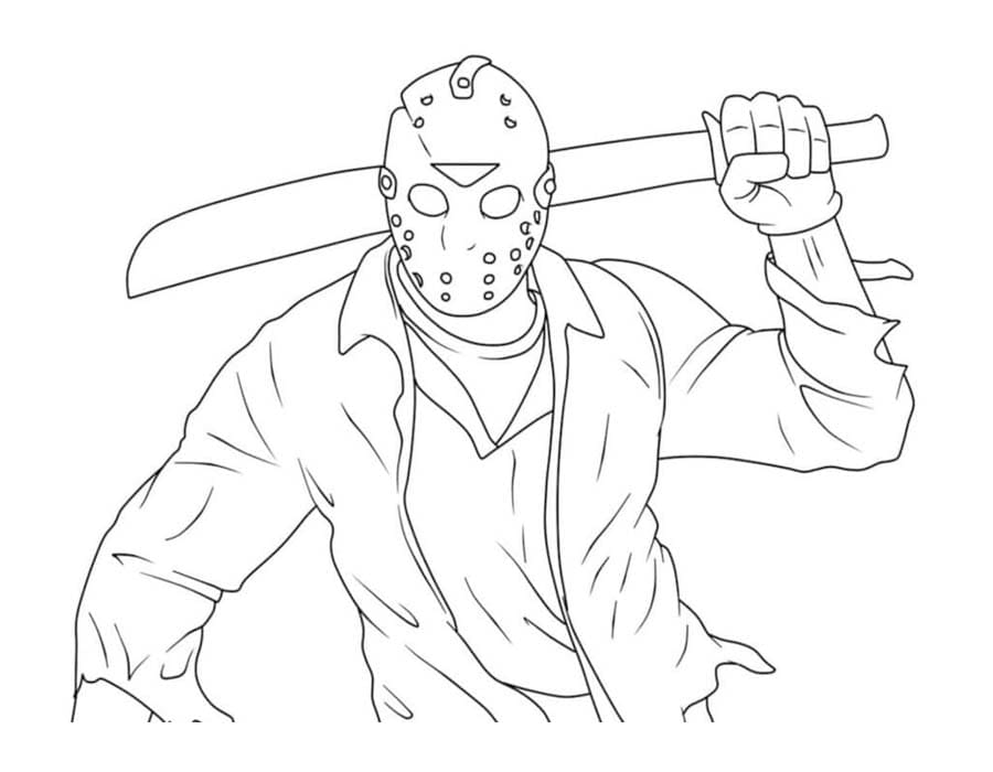 Jason Voorhees ingyenesen nyomtatható könnyen