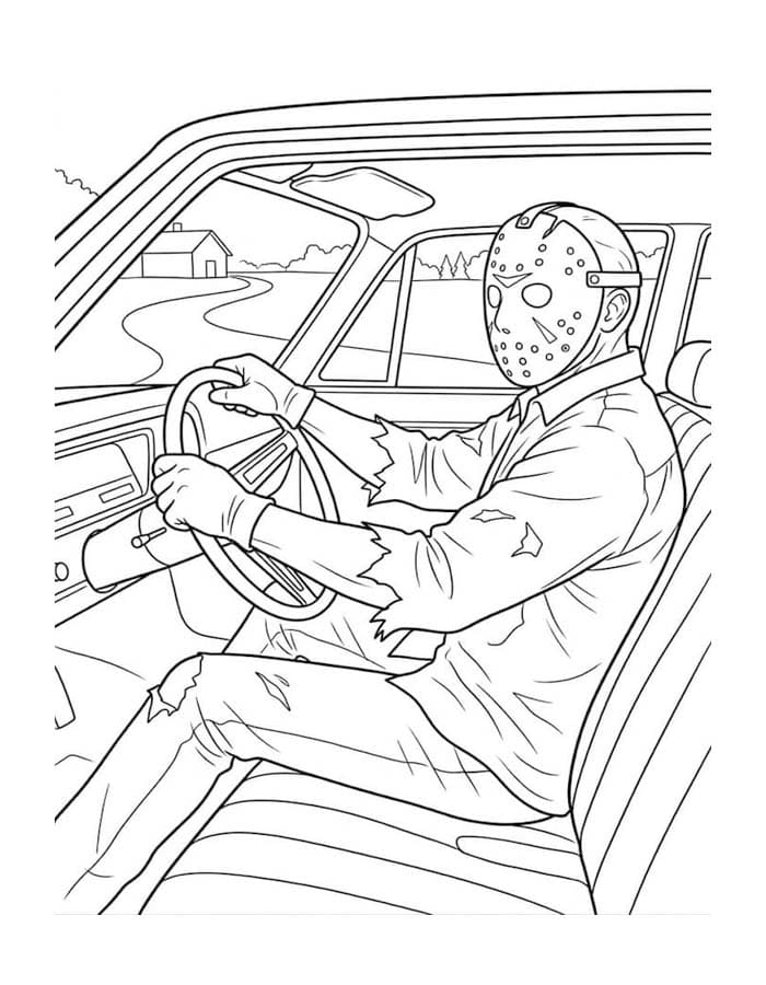 Jason Voorhees nyomtatható egyszerű