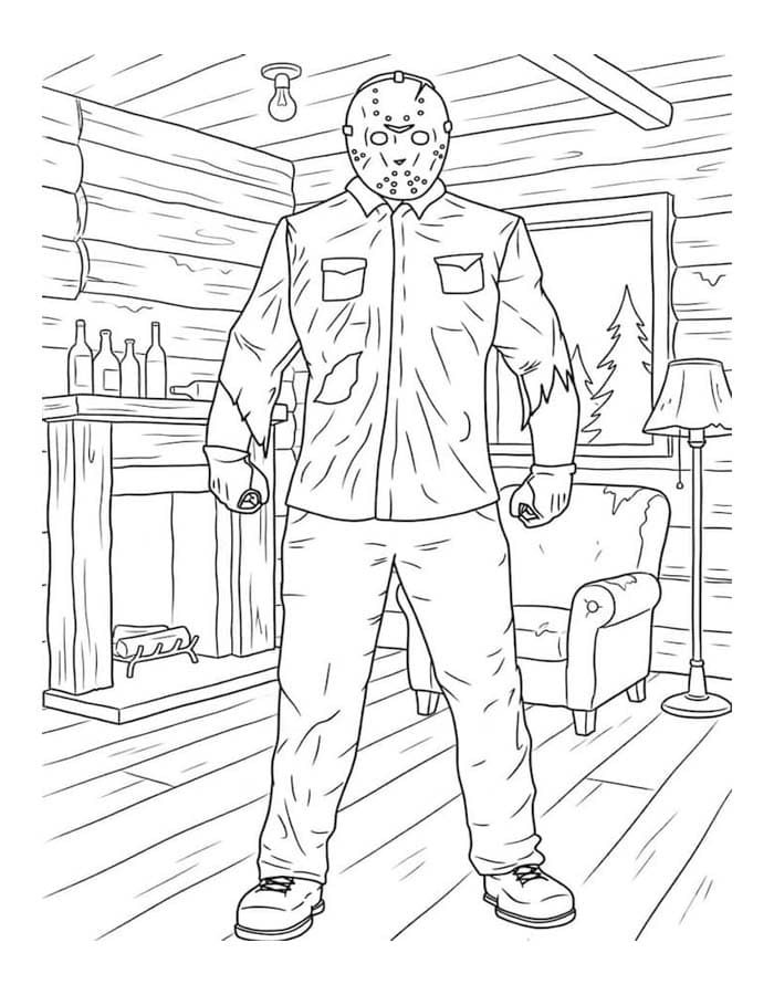 Jason Voorhees nyomtatható gyerekeknek