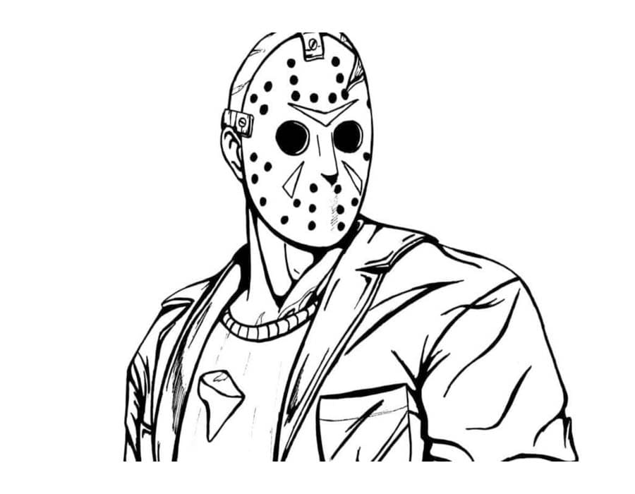 Jason Voorhees nyomtatható könnyen