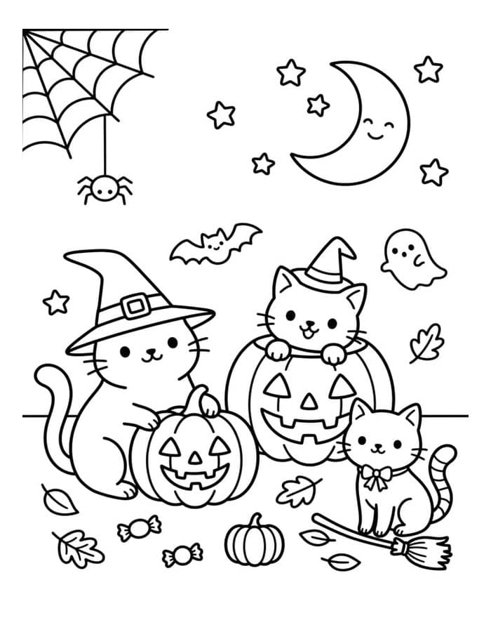 Kép Halloween Macska nyomtatható