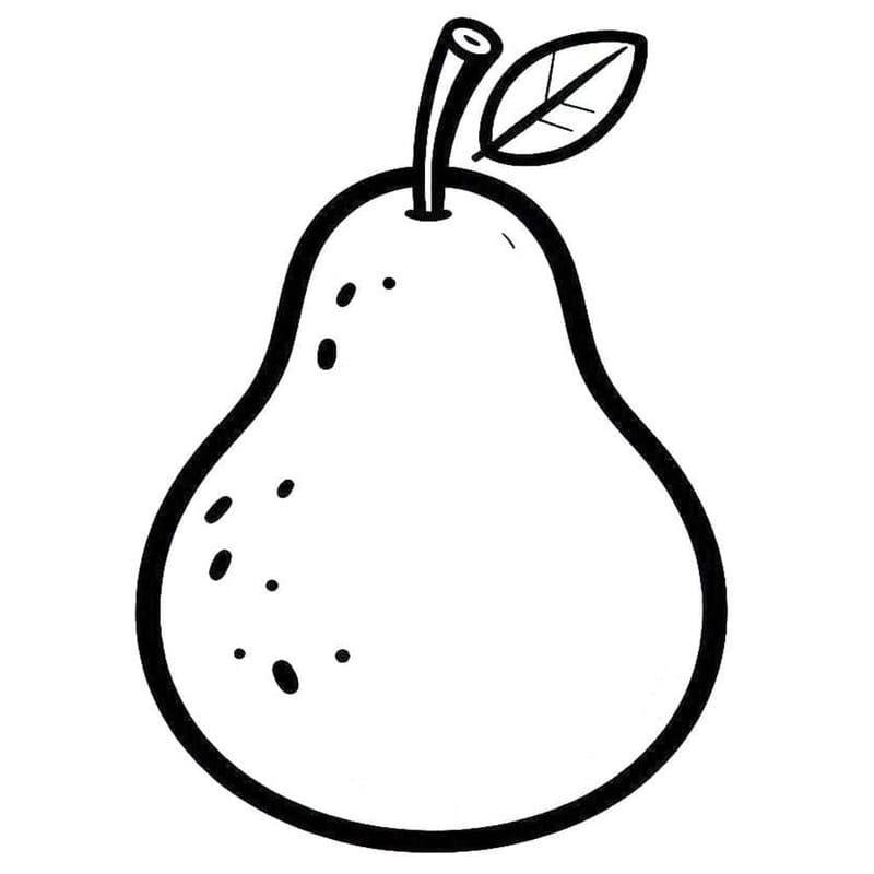 Körte nyomtatható gyerekeknek