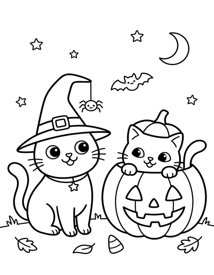 Nyomtatható Halloween Macska
